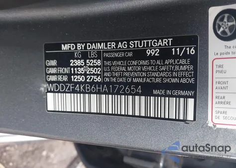 2017 Mercedes-Benz E 300 4Matic from USA, damaged, VIN WDDZF4KB6HA172654